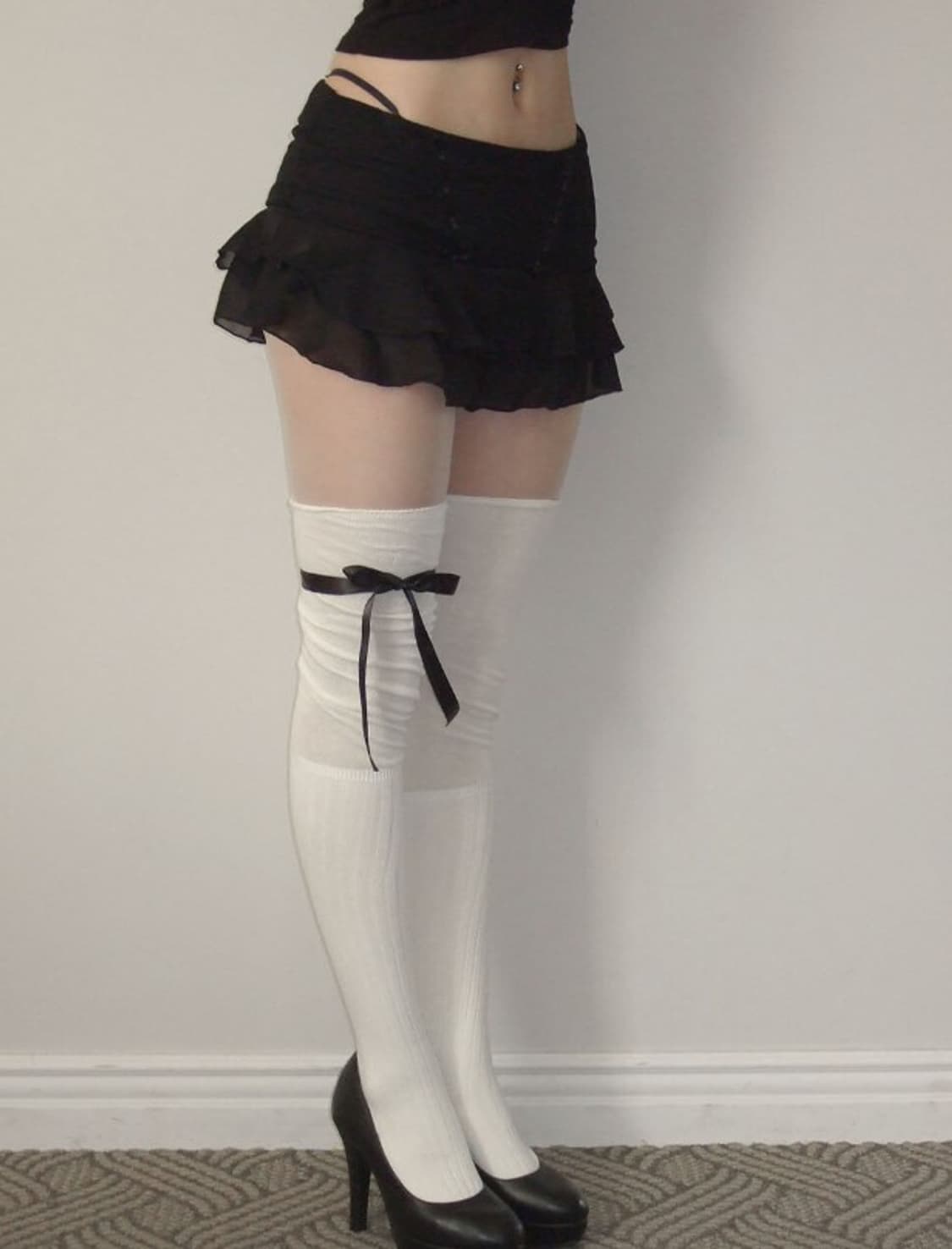 Garter frill skirt (black) / S SIZE 상품이미지3