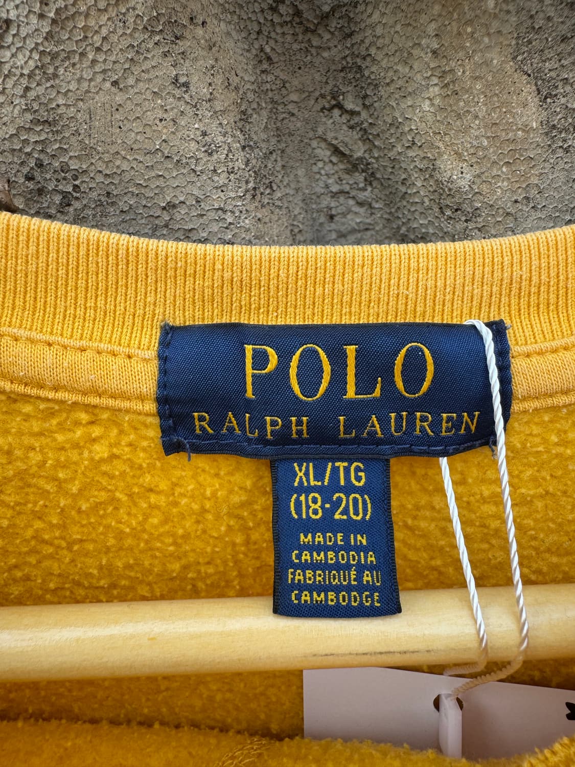 폴로 랄프로렌 빈티지 맨투맨 스웻 셔츠 정품 옐로우 상품이미지4