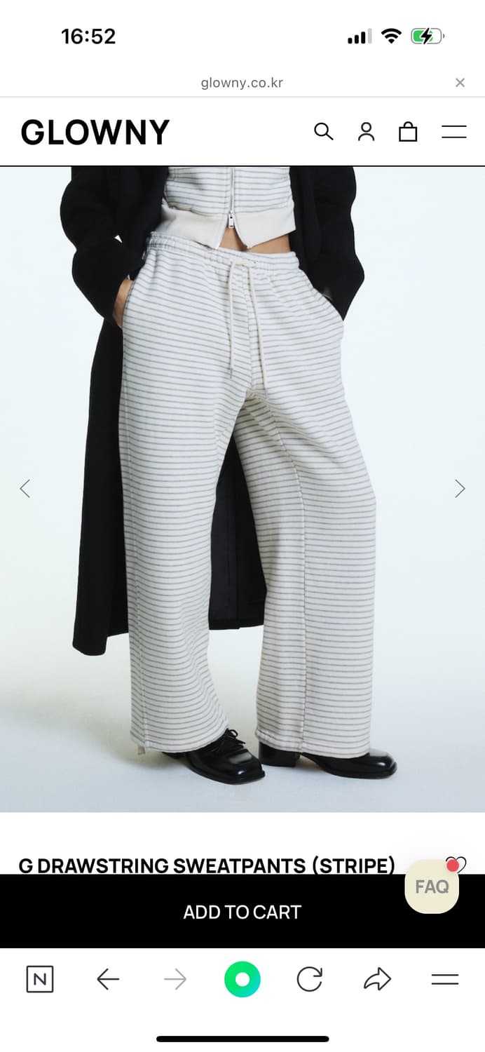 세트) 글로니 g 스트라이프 후드집업 + 팬츠 상품이미지9