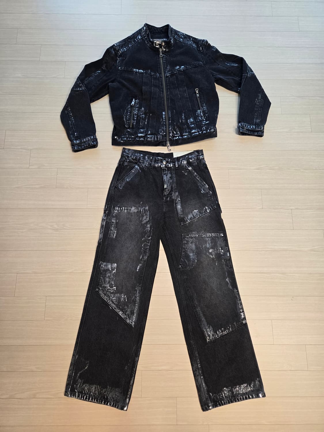 앤더슨벨 왁스 코티드 데님 셋업 상품이미지1