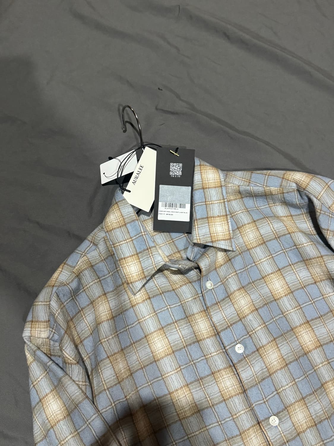 오라리 25aw 에어리 울 체크셔츠 5사이즈 상품이미지2