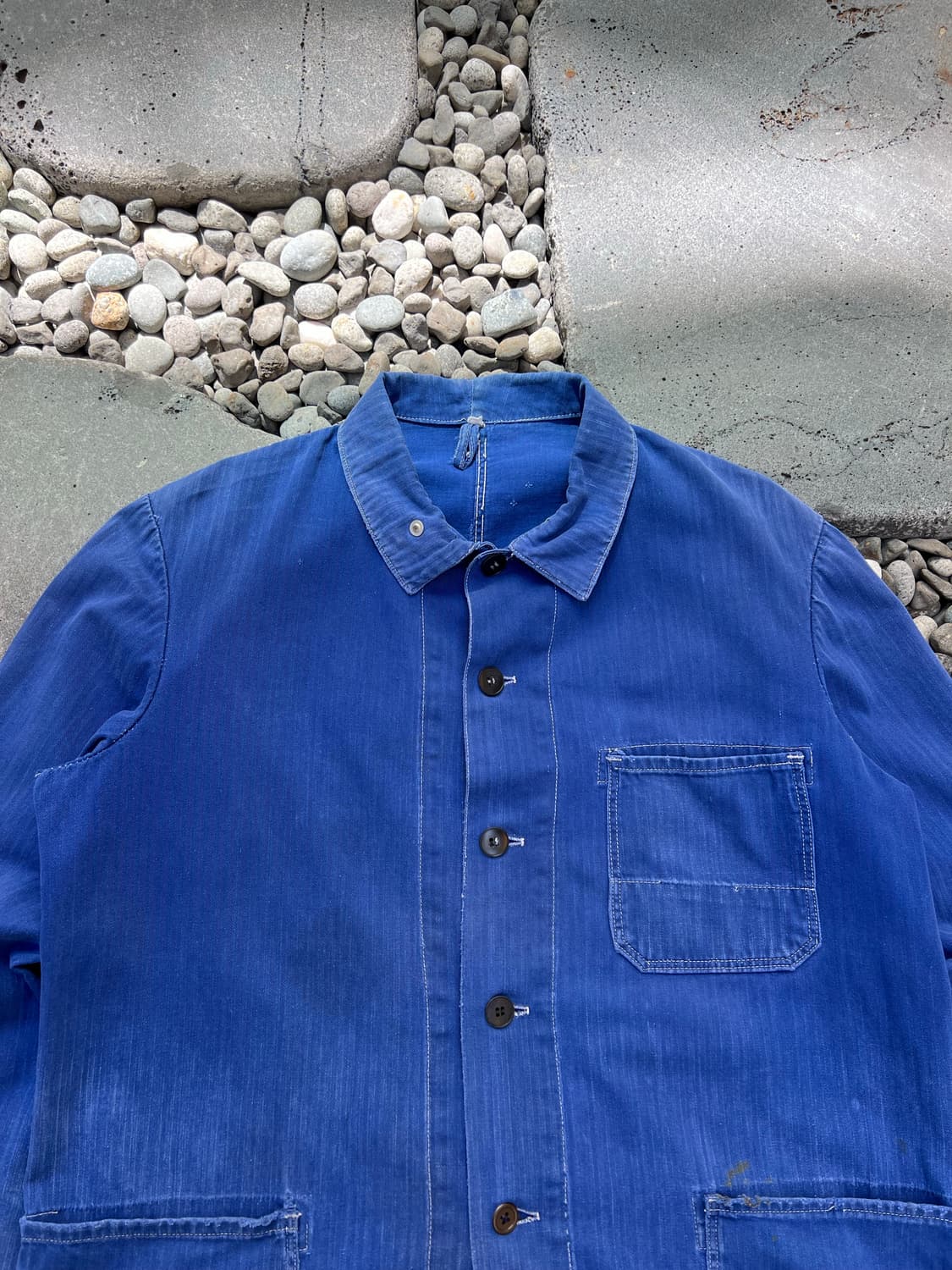 VINTAGE HARD FADED BLUE HBT 헤링본프렌치워크자켓 상품이미지10
