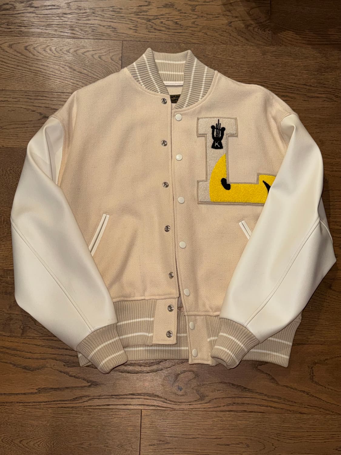 캐피탈 40s 울 엘파이브 바시티 자켓 에크루  상품이미지1