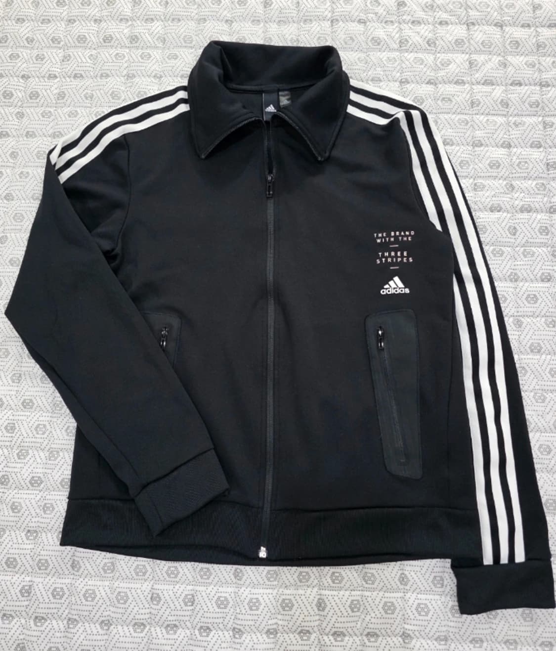 아디다스 블랙 삼선 트랙 자켓 L 상품이미지1