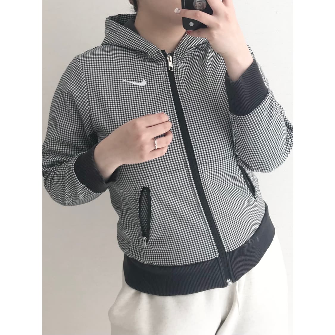 나이키 체크 후드 자켓 M 상품이미지1