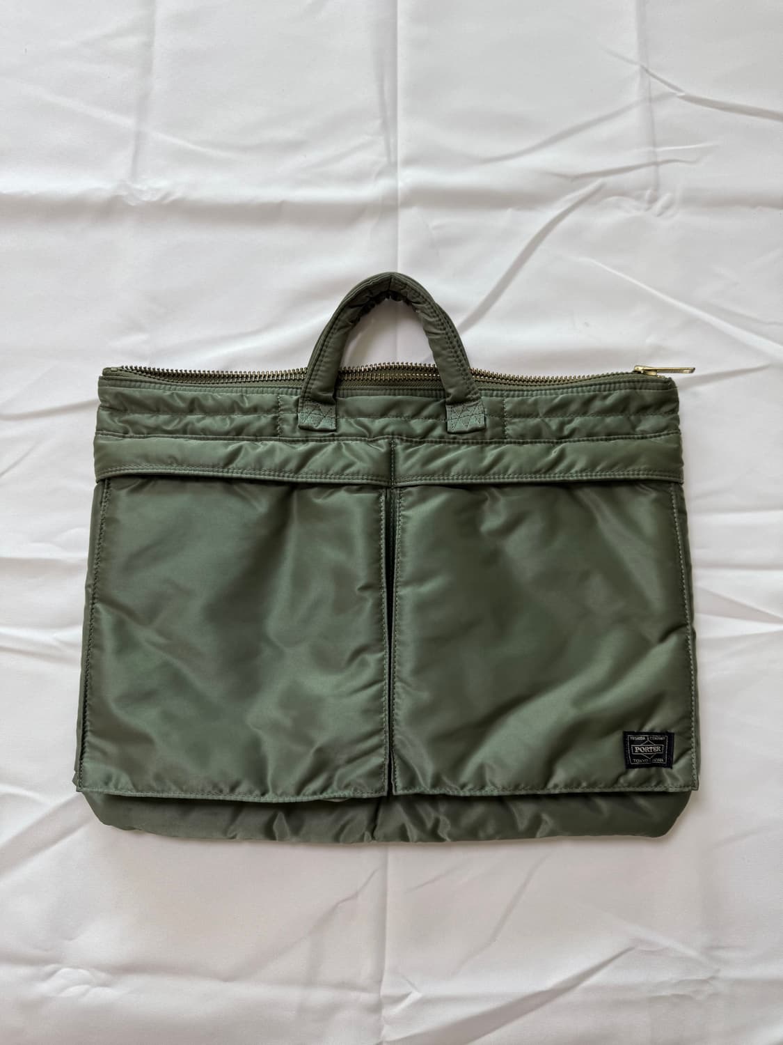 PORTER 신형 포터 탱커 숏 헬멧백 L 카키 서류가방 세이지그린 상품이미지1