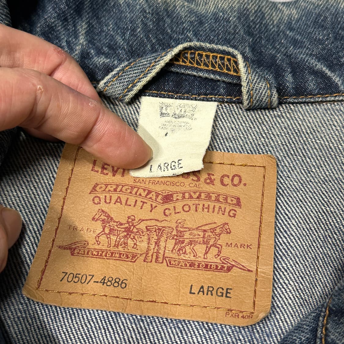 리바이스 멕시코 빈티지 트러커 청자켓 L 상품이미지5
