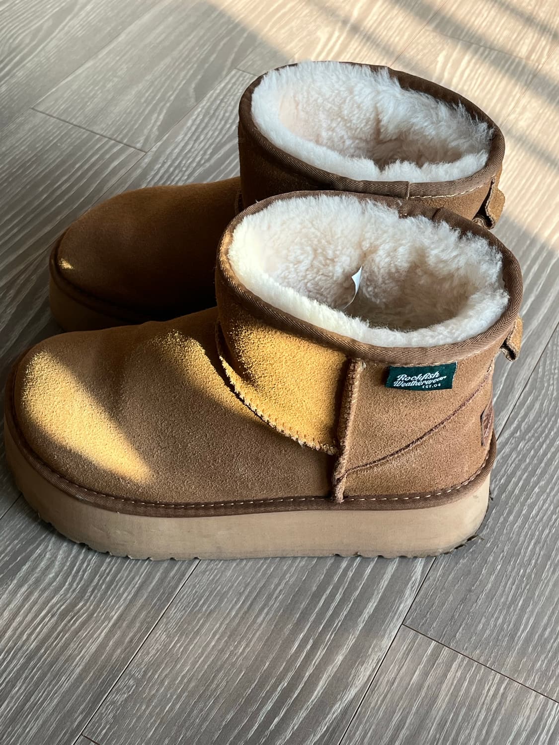 어그 플랫폼 부츠 체스터넛 통굽 상품이미지7