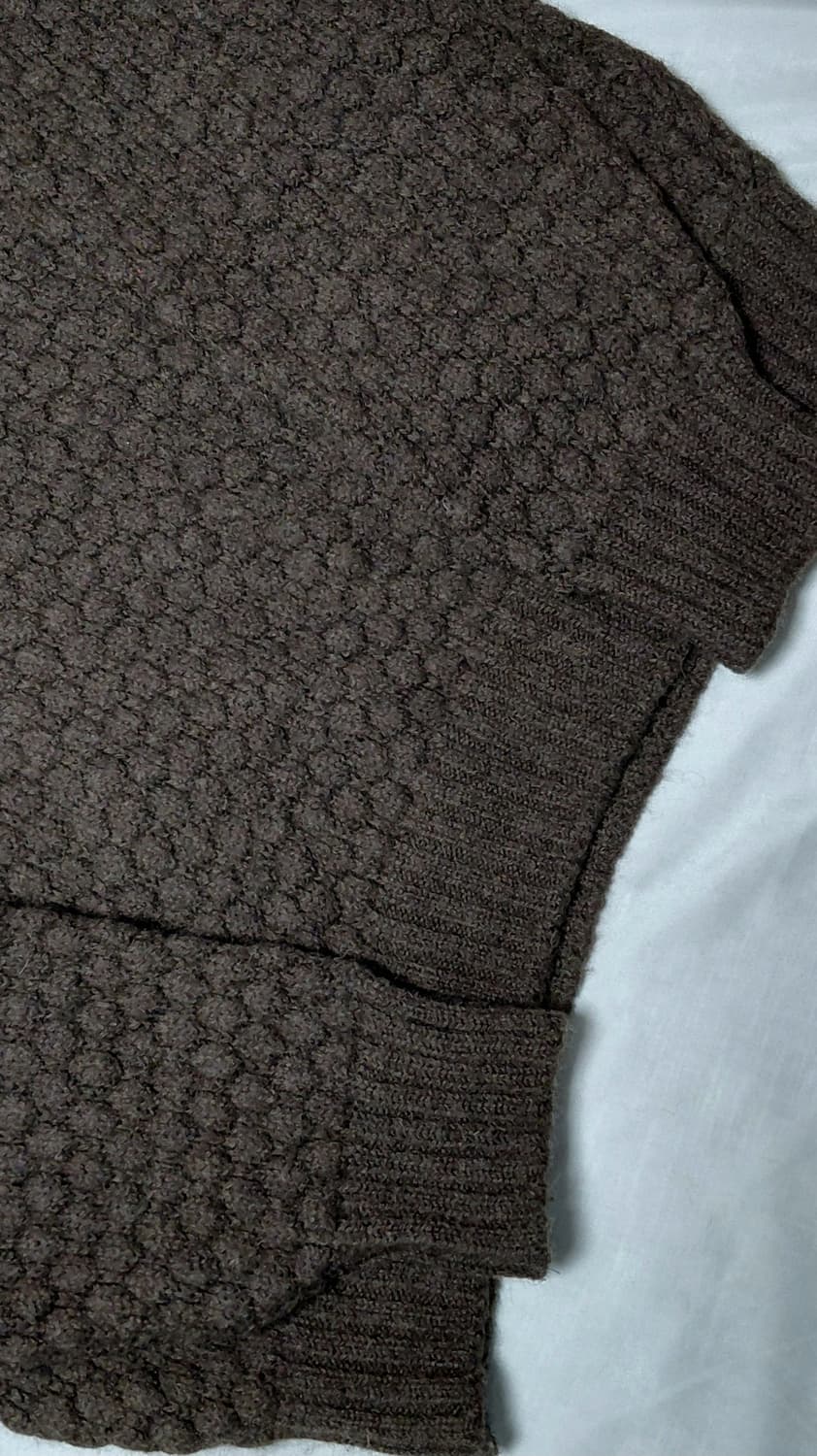 [3L/울100%] 맥그리거 빈티지 헨리넥 패치 니트 (Brown) 상품이미지10