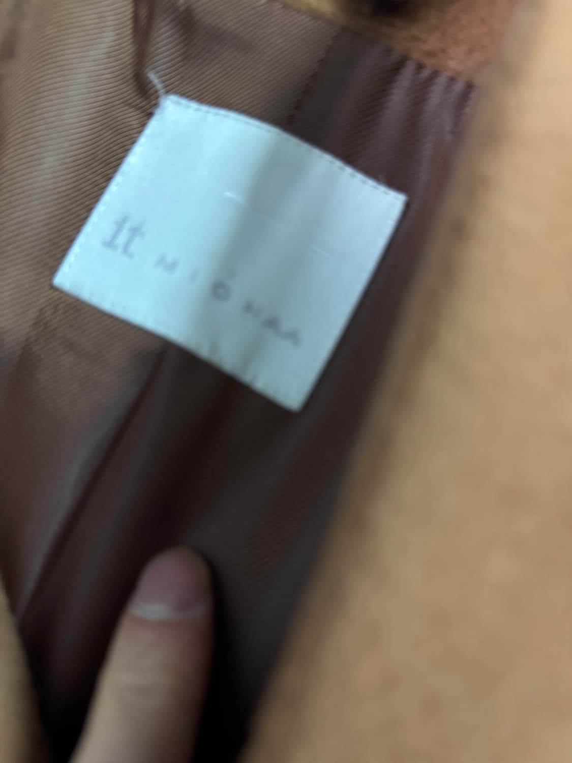 여성 잇 미샤 집업 카라 울 코트 카라멜 55 상품이미지3