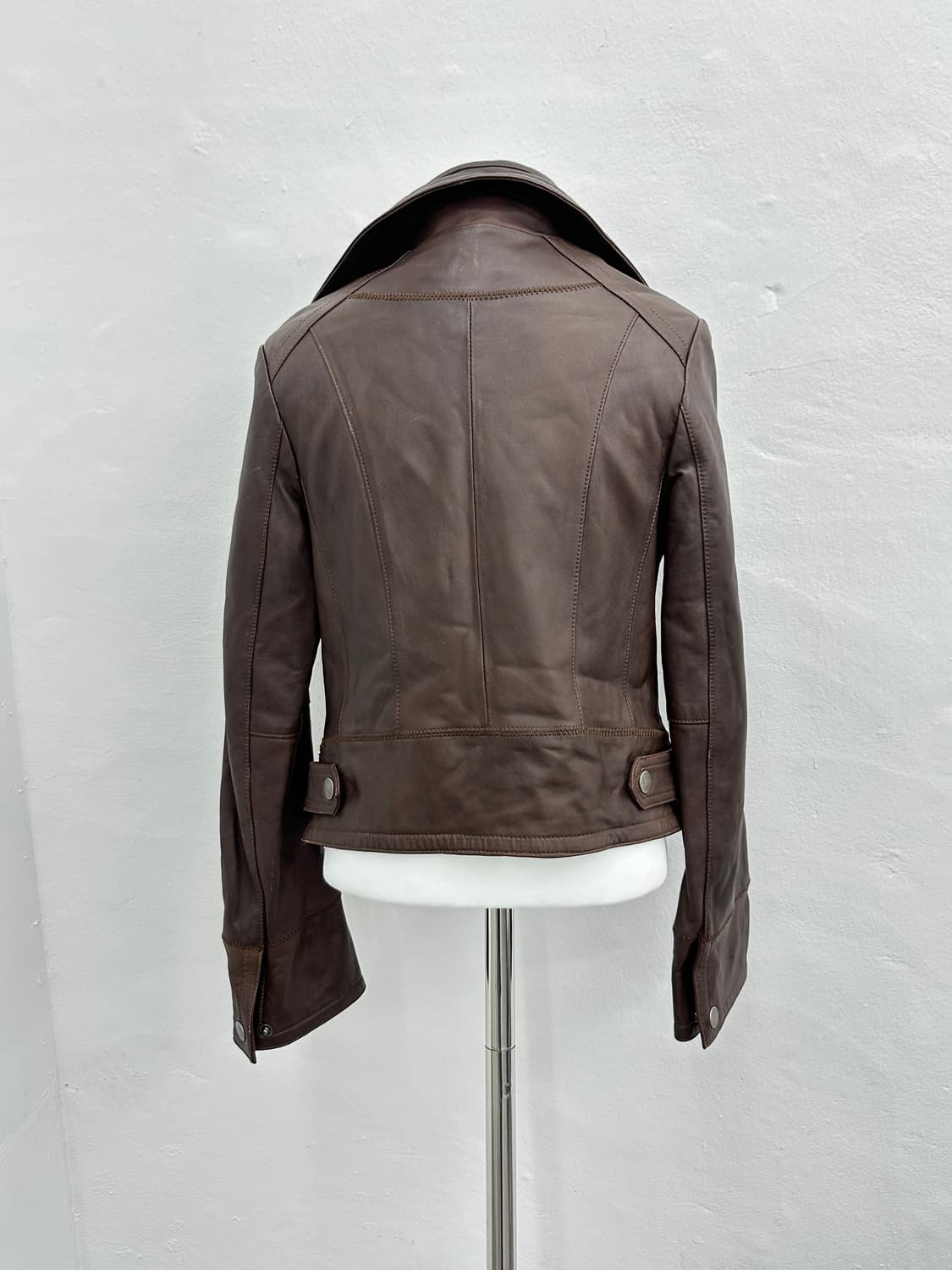 Opt jeans sheepskin leather asymmetric z 상품이미지5