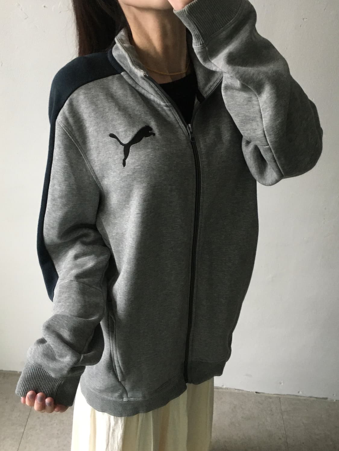 퓨마 가슴로고 카라집업 상품이미지2