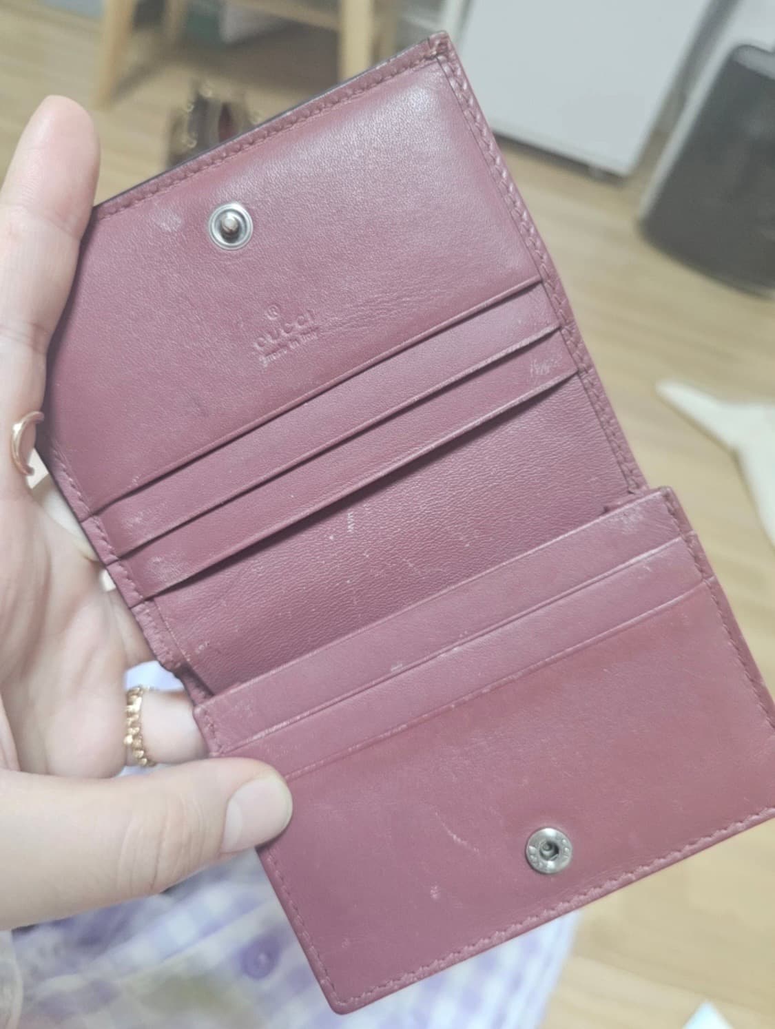 (정품)구찌 GG 블룸 반지갑 상품이미지2