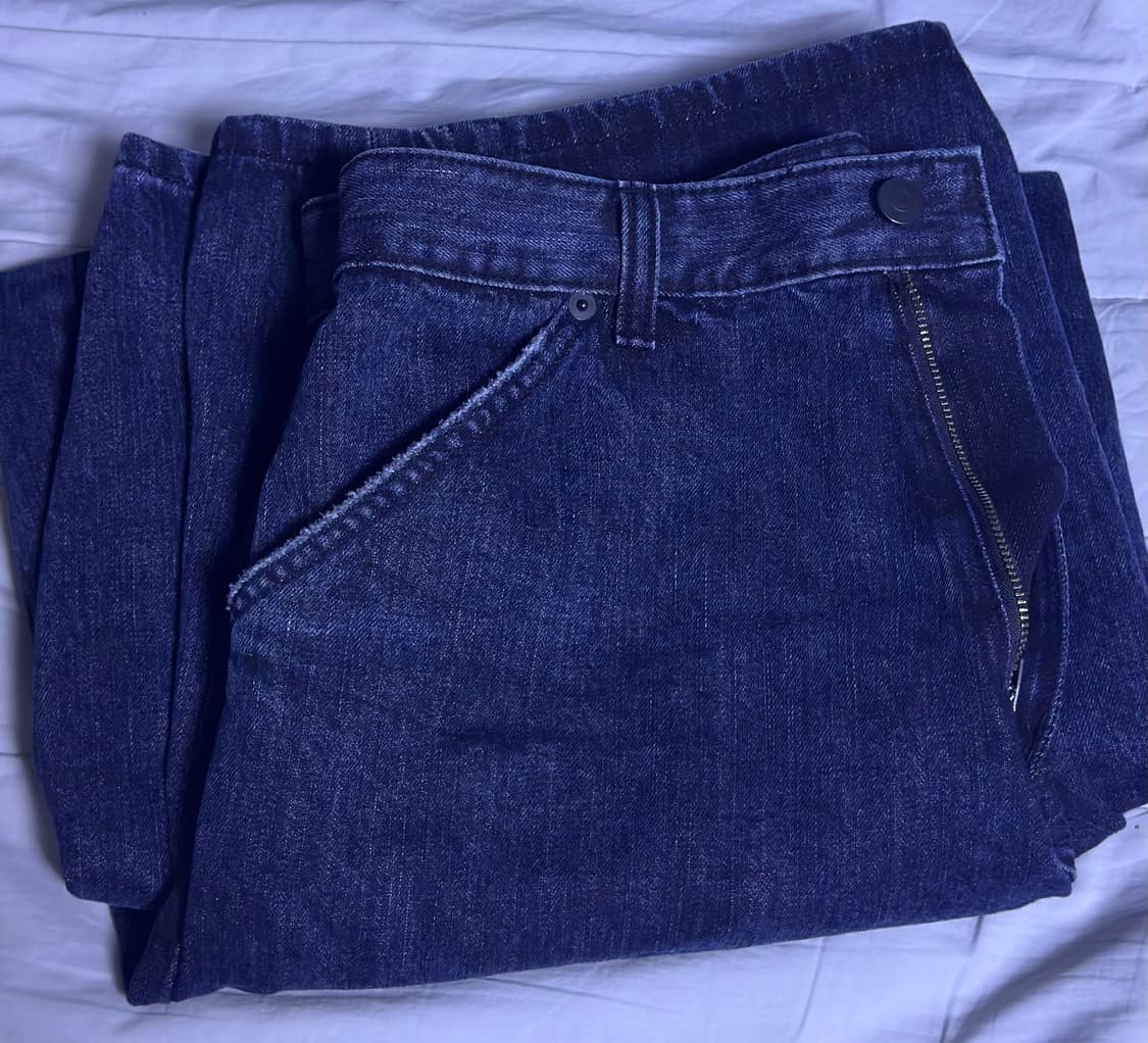 해칭룸 와이드 커브드 진 다크 블루 상품이미지4