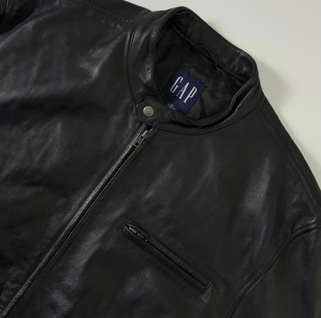 Gap 갭 90,s 램스킨 레더 라이더 자켓 상품이미지2