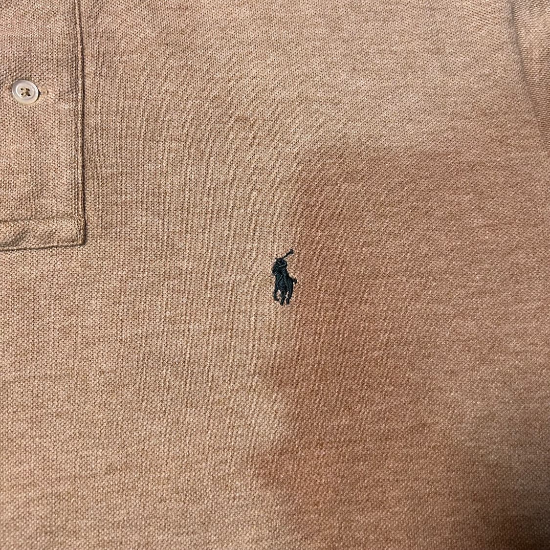 [L] 폴로 랄프로렌 베이지 포니 로고 카라 반팔 상품이미지2