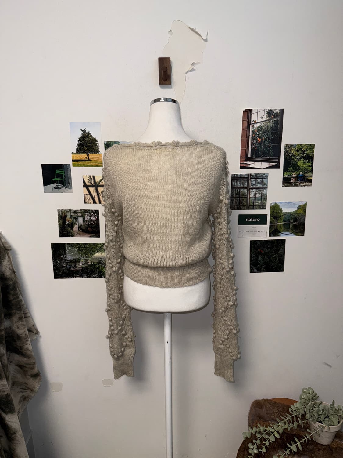 Light gray waffle pop loose crop 가디건 상품이미지2