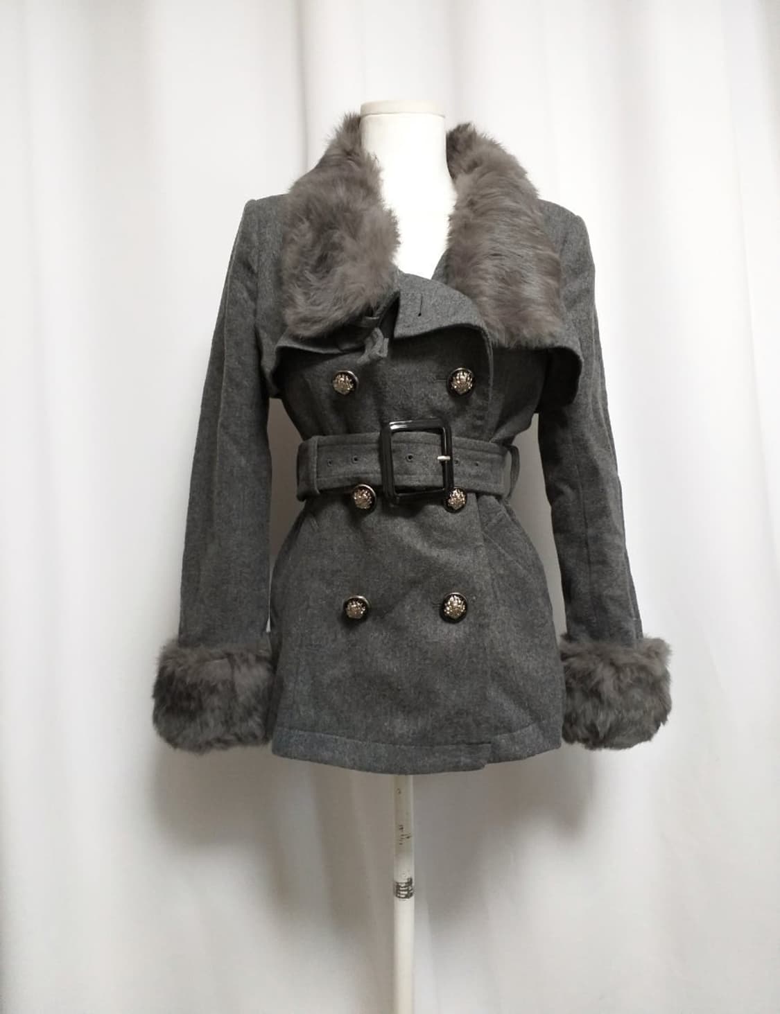 빈티지 퍼코트 대장 y2k자켓 그런지 핀터깔 오네갸루 긱시크 고스펑크로리 상품이미지1