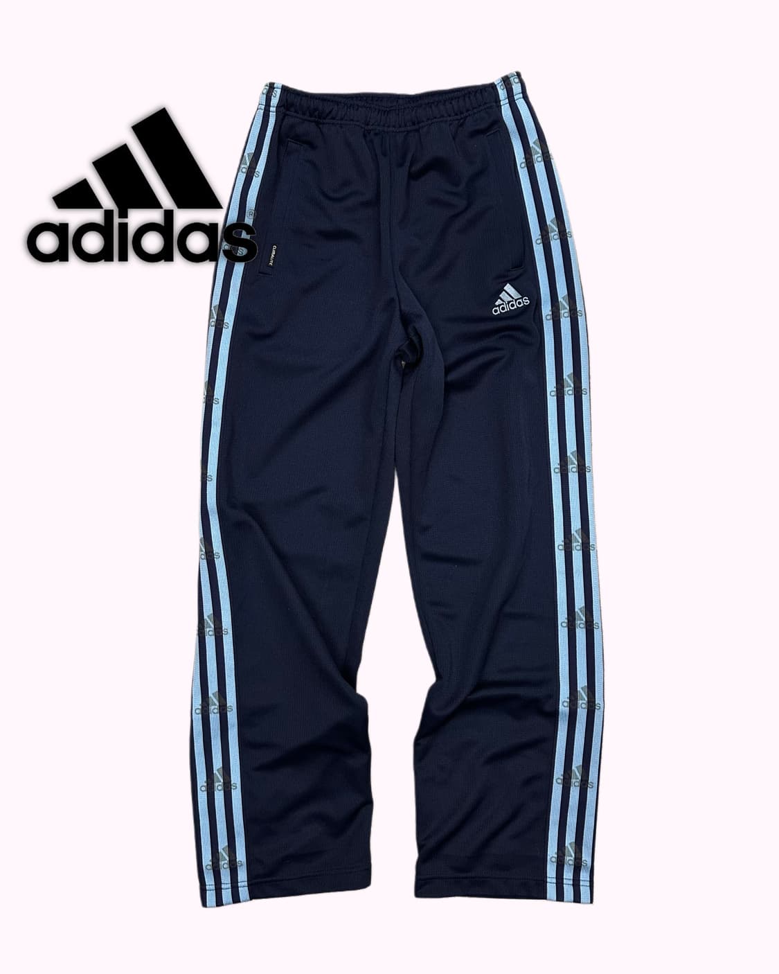 ADIDAS logo stripe navy track pants 상품이미지1