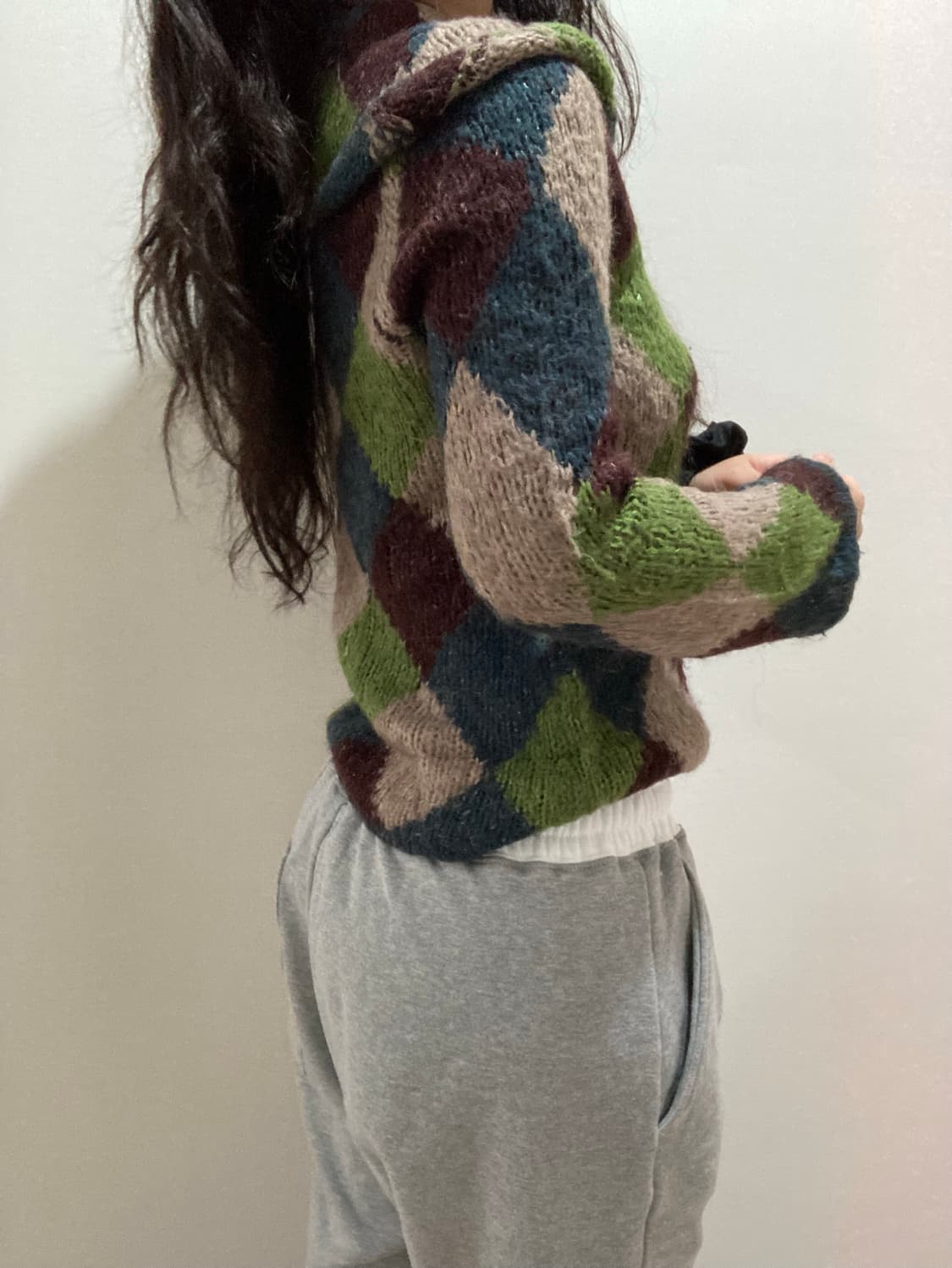 vintage check knit 상품이미지1