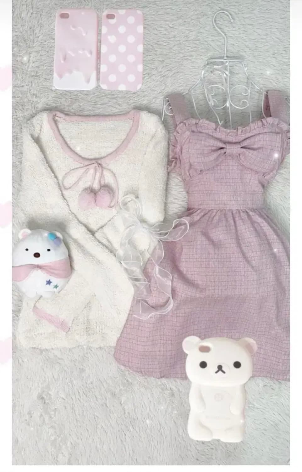 히메갸루 폼폼이 핑크 니트 달천 stc 빈티지 우사미미 빈티지 리즈리사 상품이미지1