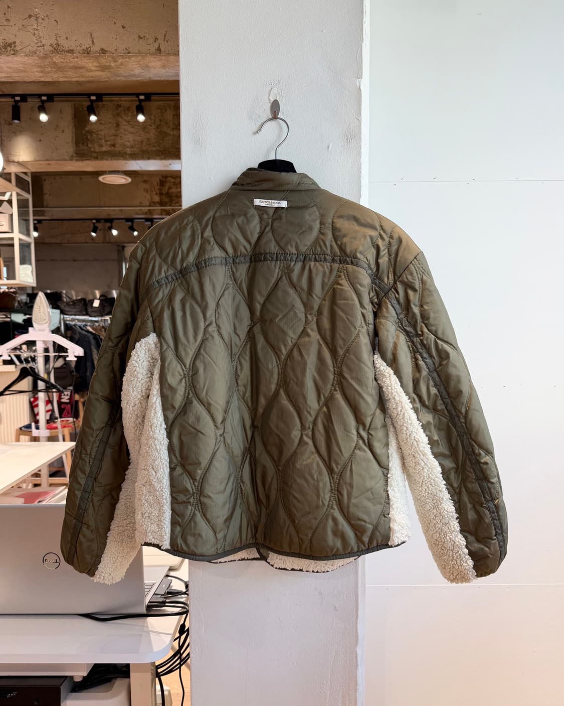 스카치앤소다 아이보리 카키 리버시블 테디 자켓  상품이미지7