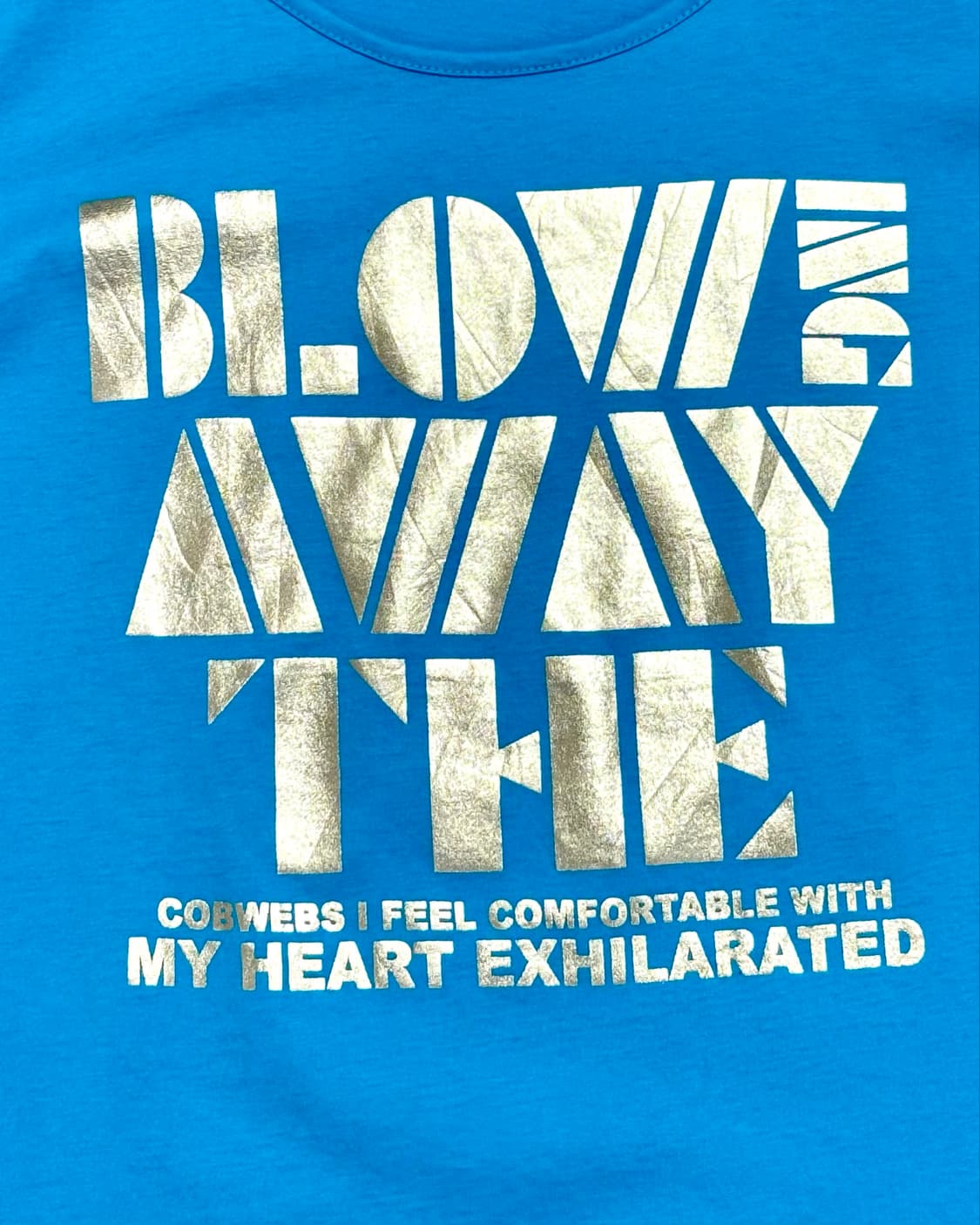 AMARILLO 스카이블루 글리터 레터링 그래픽 티셔츠 상품이미지4