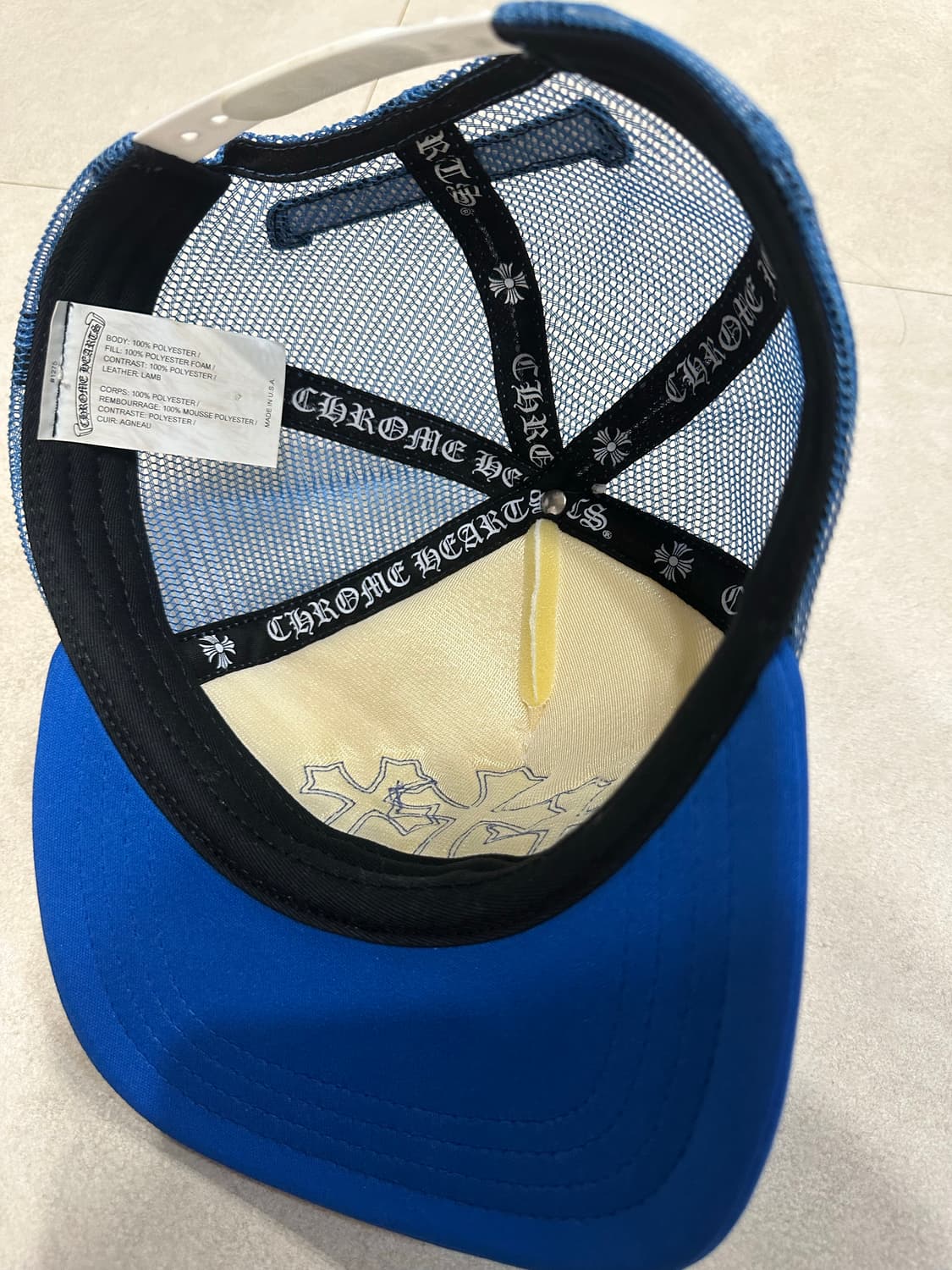 크롬하츠 트리플 크로스 패치 트러커 캡 모자 블루 상품이미지2