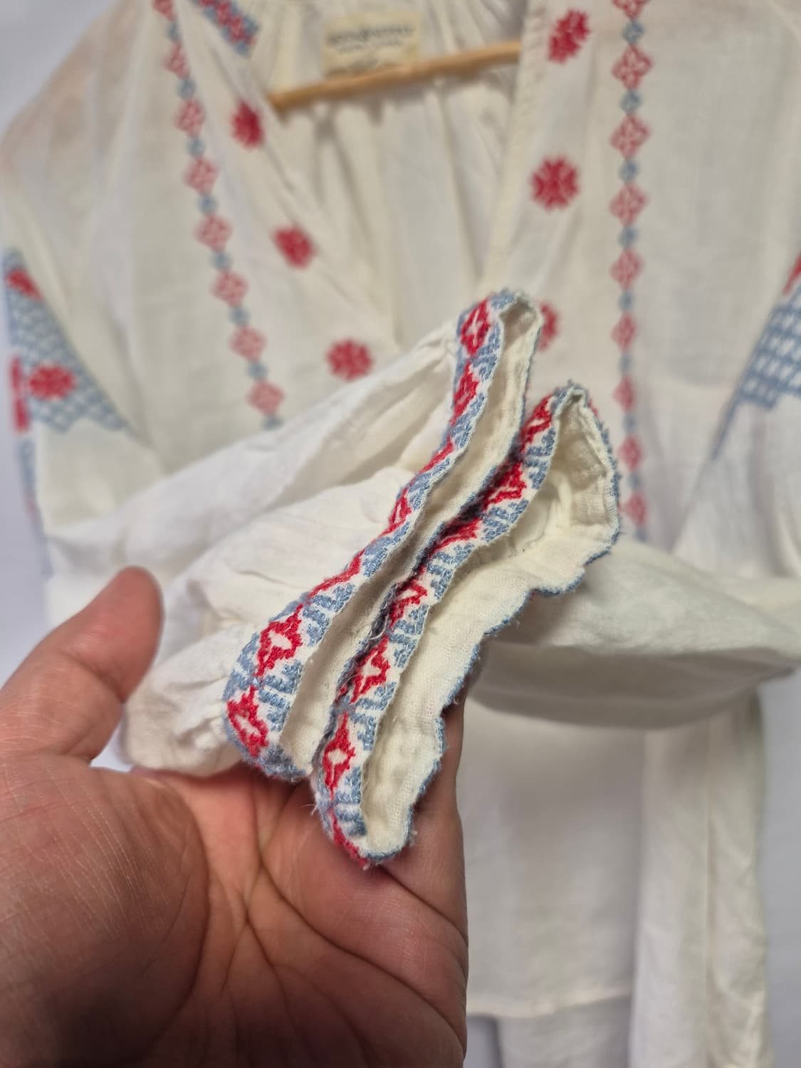 데님앤서플라이 랄프로렌 아이보리 자수 블라우스 XS사이즈 상품이미지3