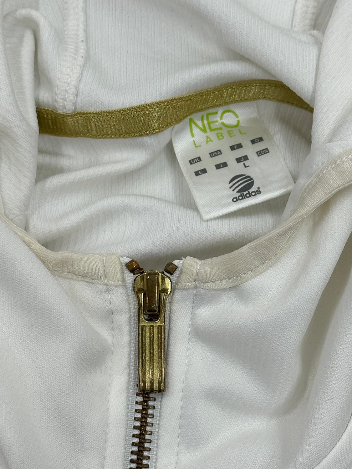 재팬 아디다스 레어 유니폼 블록코어 화이트 금장 후드 져지 NEO  상품이미지6