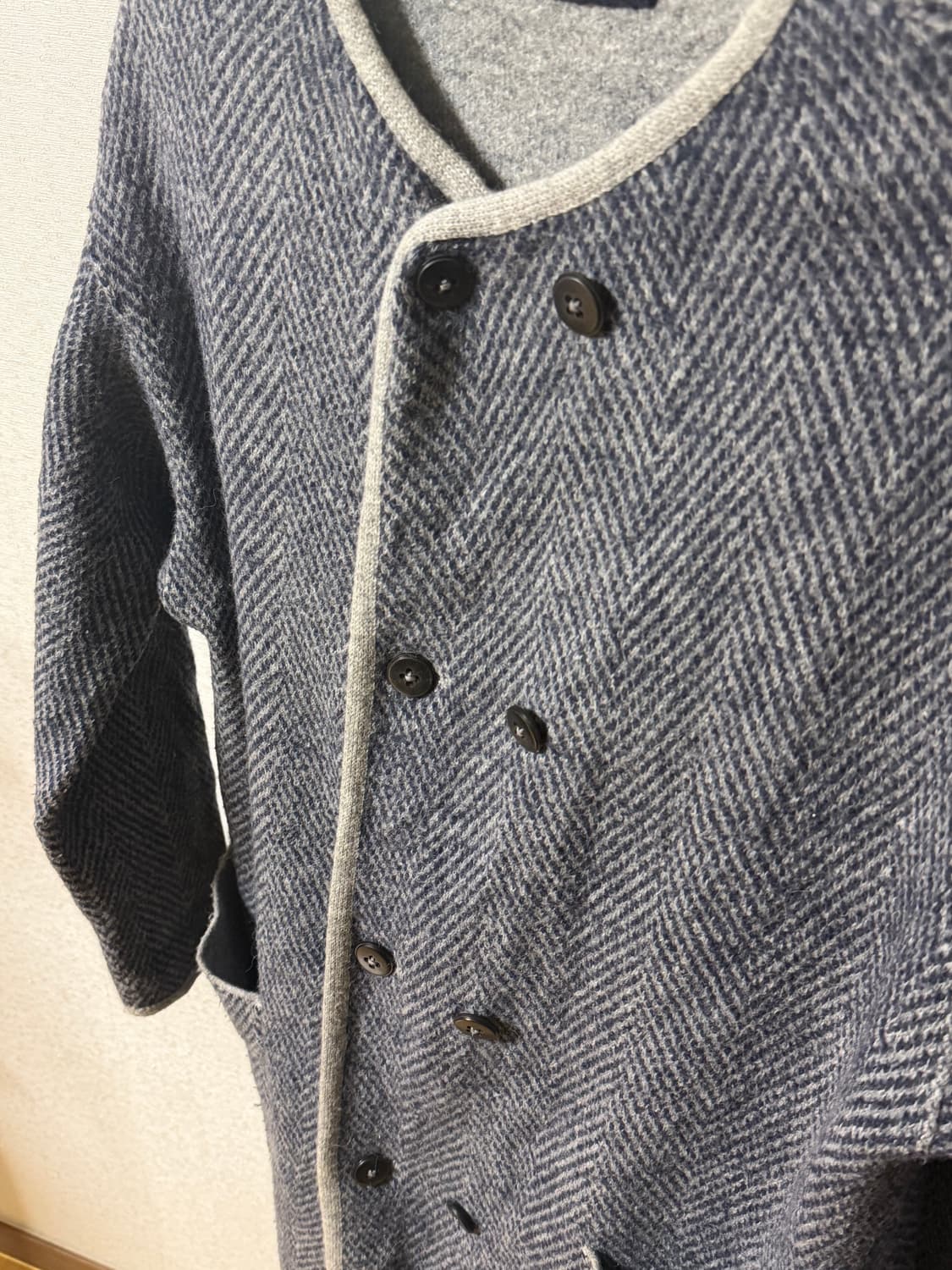 45rpm 플로트 헤링본 울 코트 상품이미지5