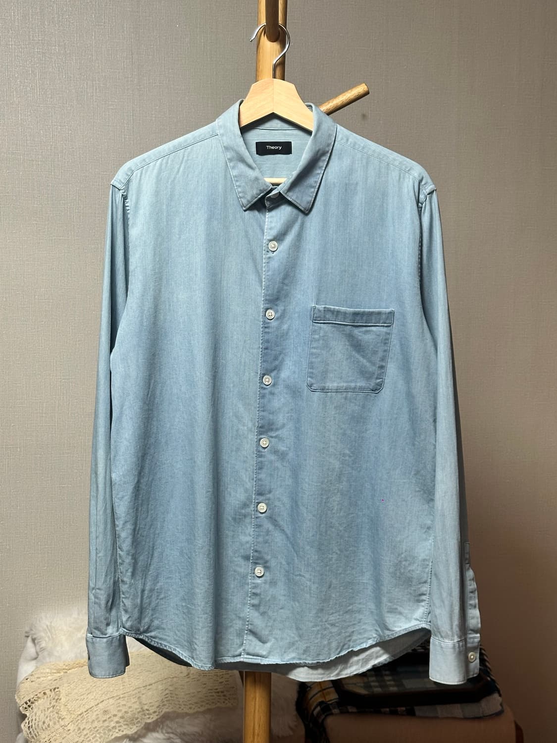 Theory 띠어리 데님셔츠/L/100-105 라이트블루 상품이미지1