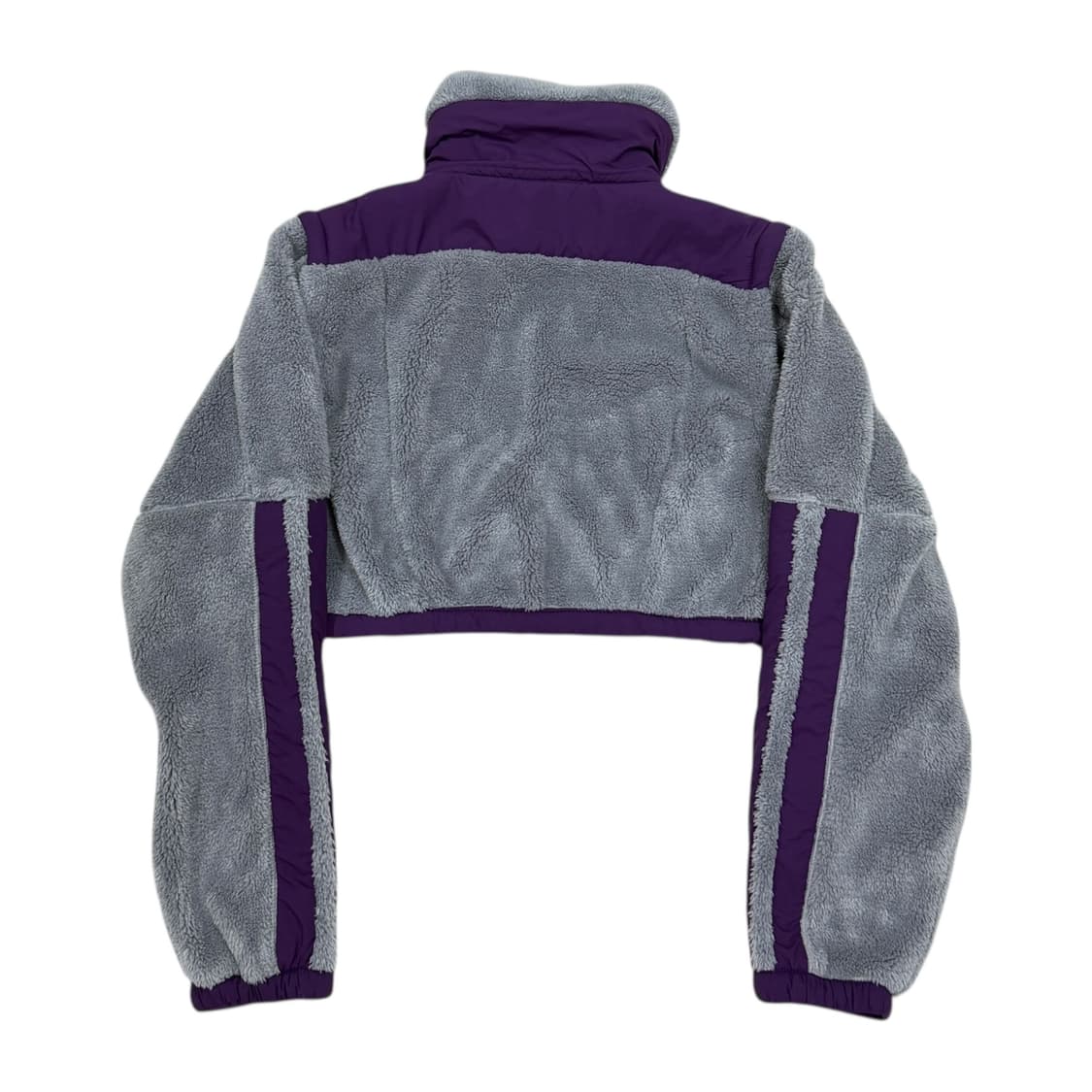 널디 우먼스 크롭 2WAY 블락 플리스자켓 그레이 XS 상품이미지2