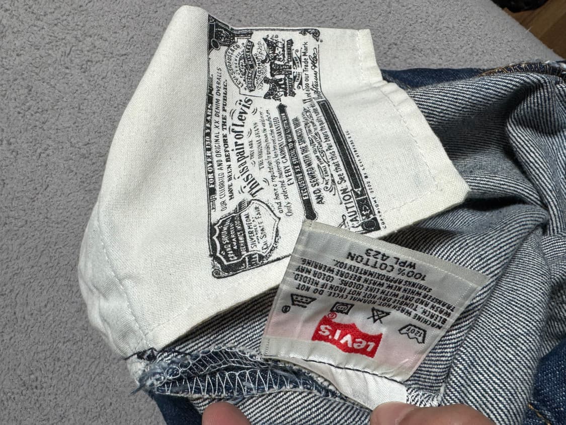 리바이스 501XX 진청 데님 청바지 05년 도미니카 생산 31/32 상품이미지5