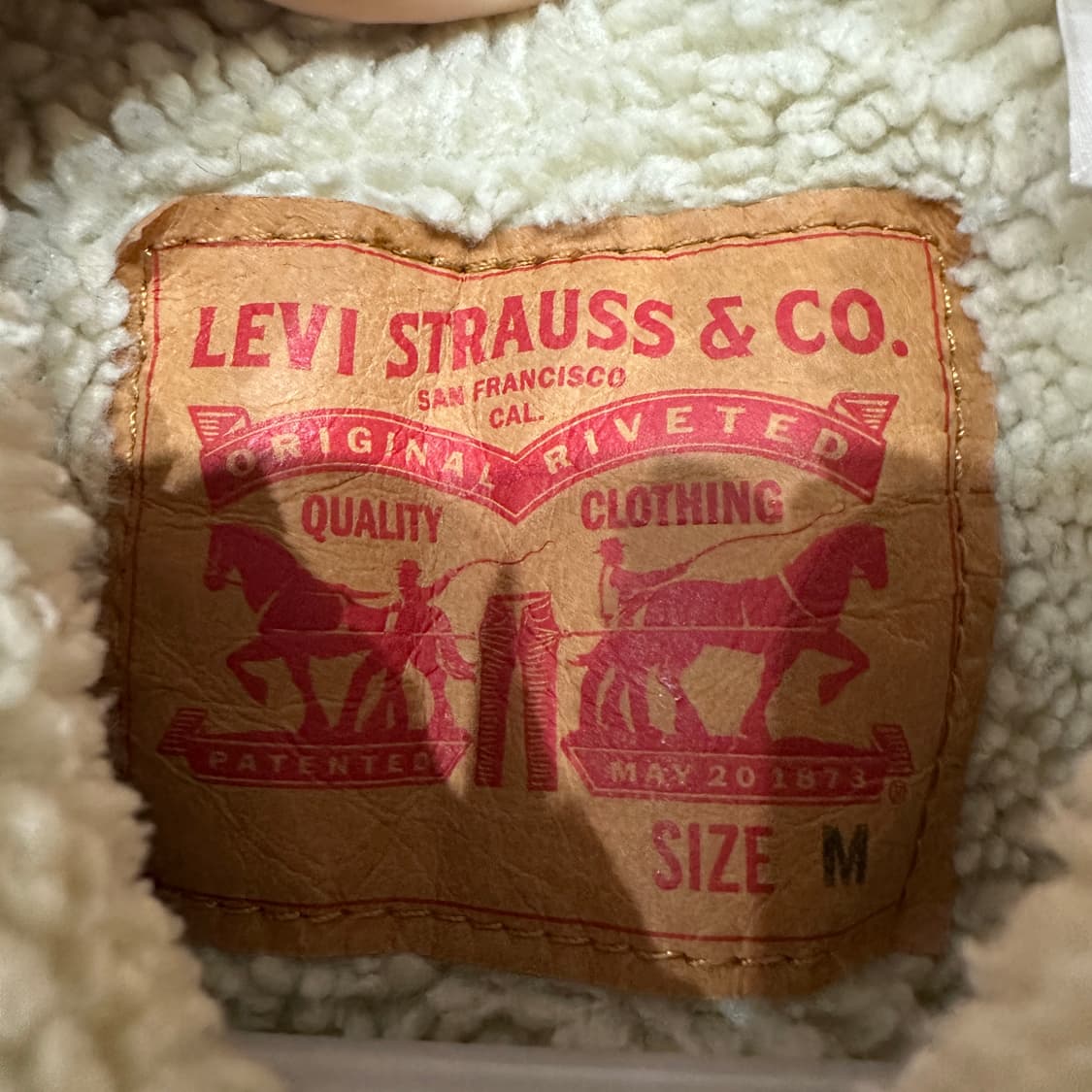 리바이스 양털 데님 청자켓 M 상품이미지4