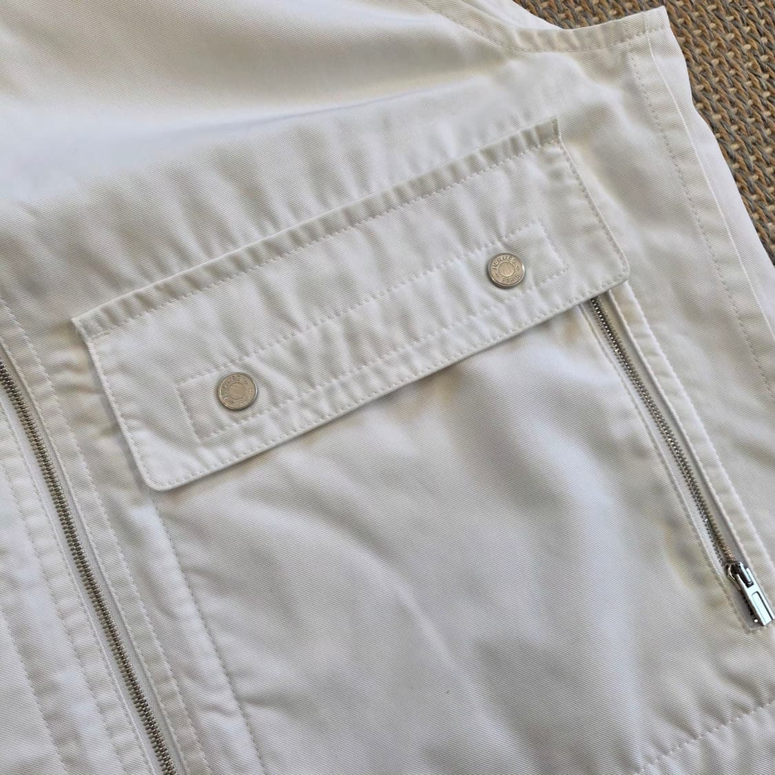 HERMES 에르메스 프랑스 최상급 테크원단 후드 베스트 상품이미지3