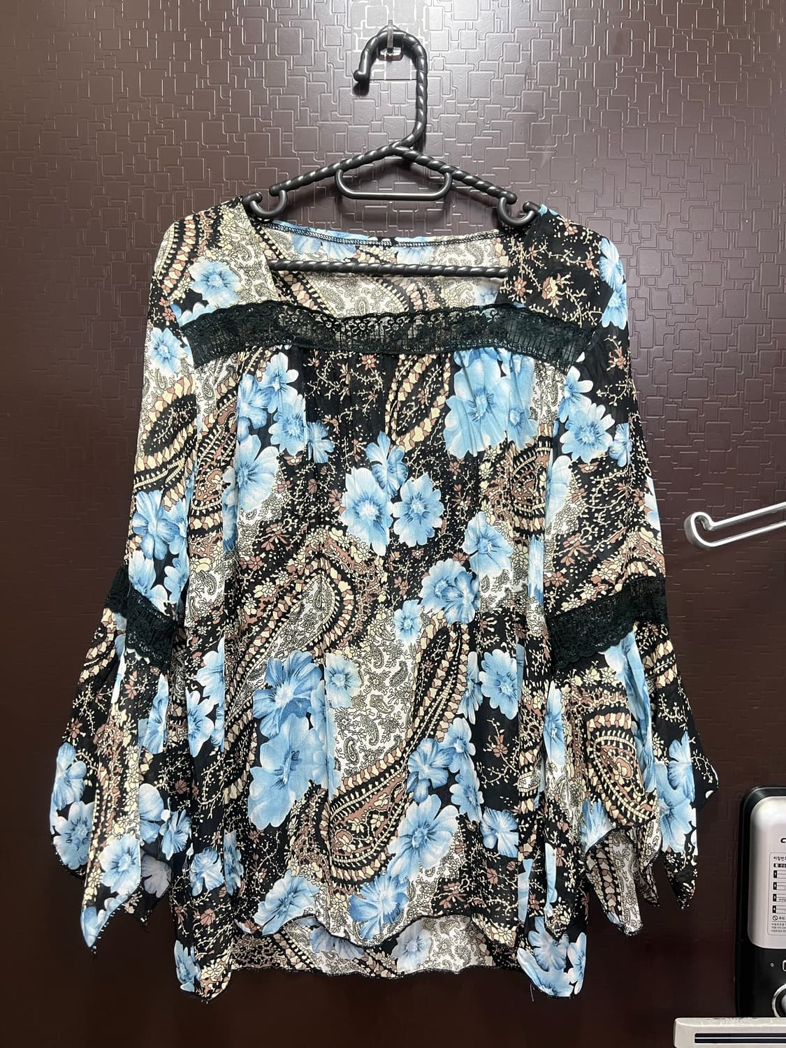 빈티지 블랙 레이스 상의 블라우스 free 상품이미지3