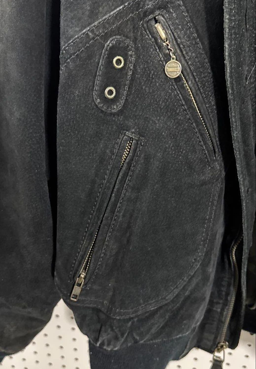 할리데이비슨 빈티지 V-트윈 파워 스웨이드 레더 봄버 자켓 상품이미지8