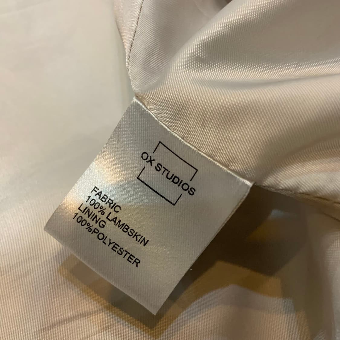 오엑스 스튜디오 오버사이즈 램스킨 싱글레더 자켓 L 양가죽 상품이미지4