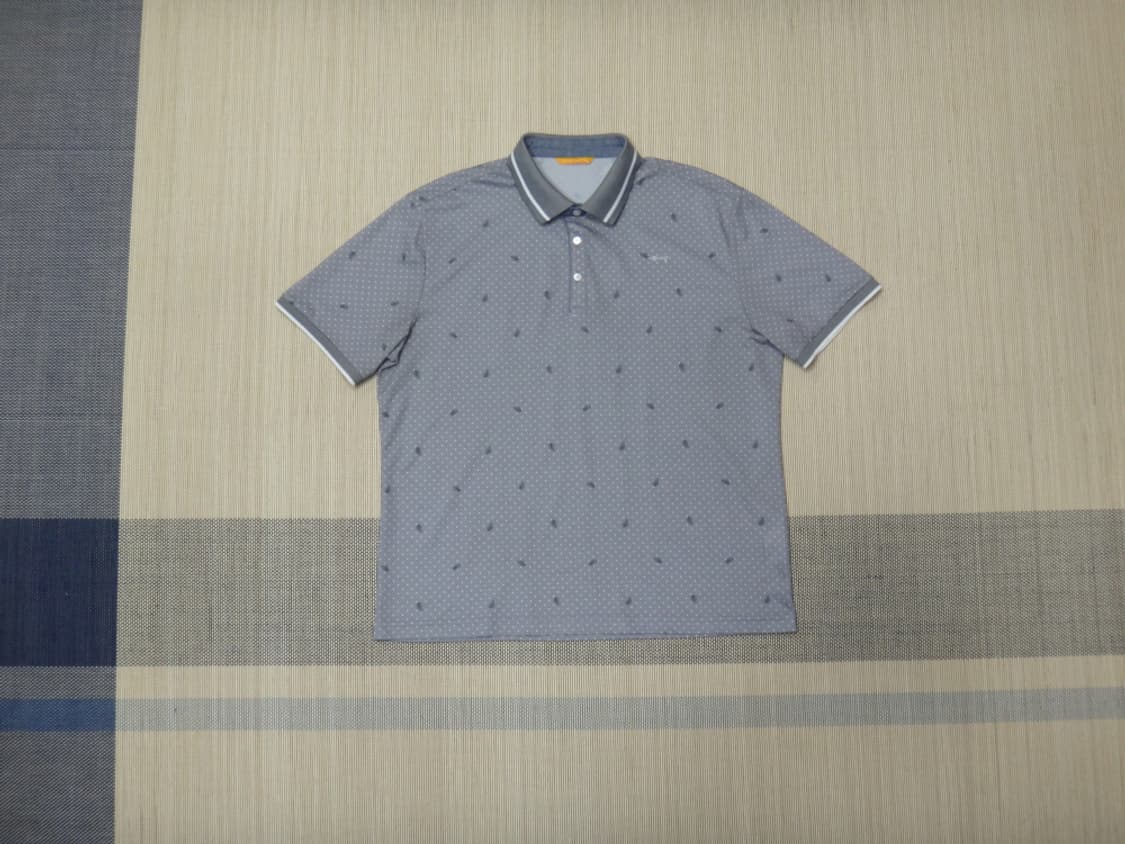 (3XL) 루이까스텔 남성 아메바 카라 반팔 티셔츠 상품이미지1