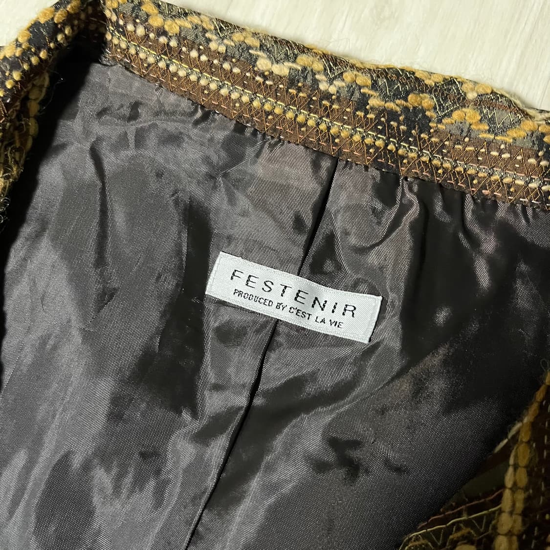 FESTENIR . 패턴 믹스 빈티지 자켓 상품이미지6