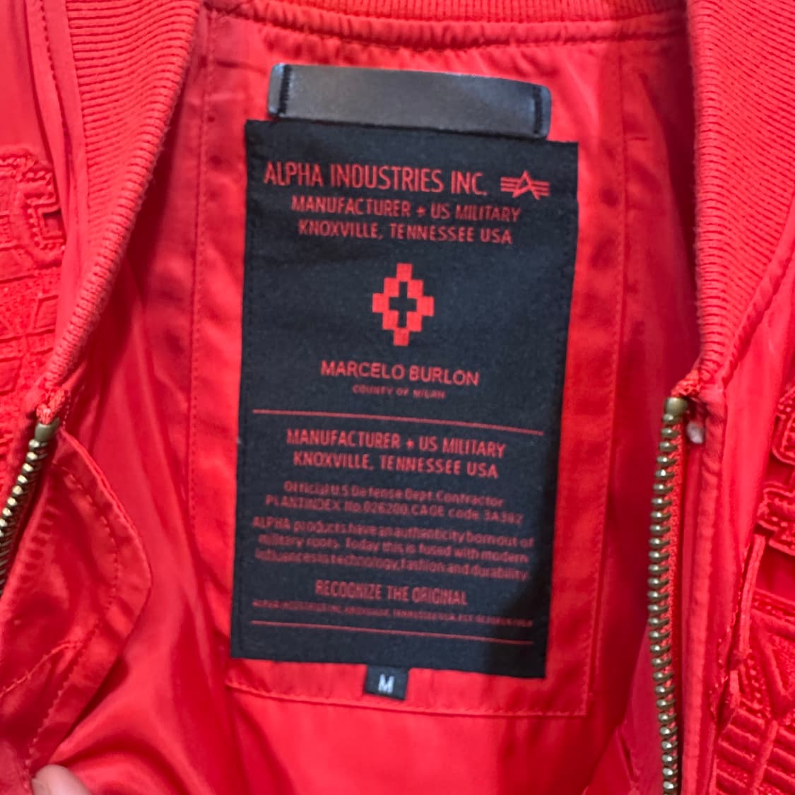 알파 인더스트리 x 마르셀로 불론 콜라보 MA-1 봄버 자켓 상품이미지4