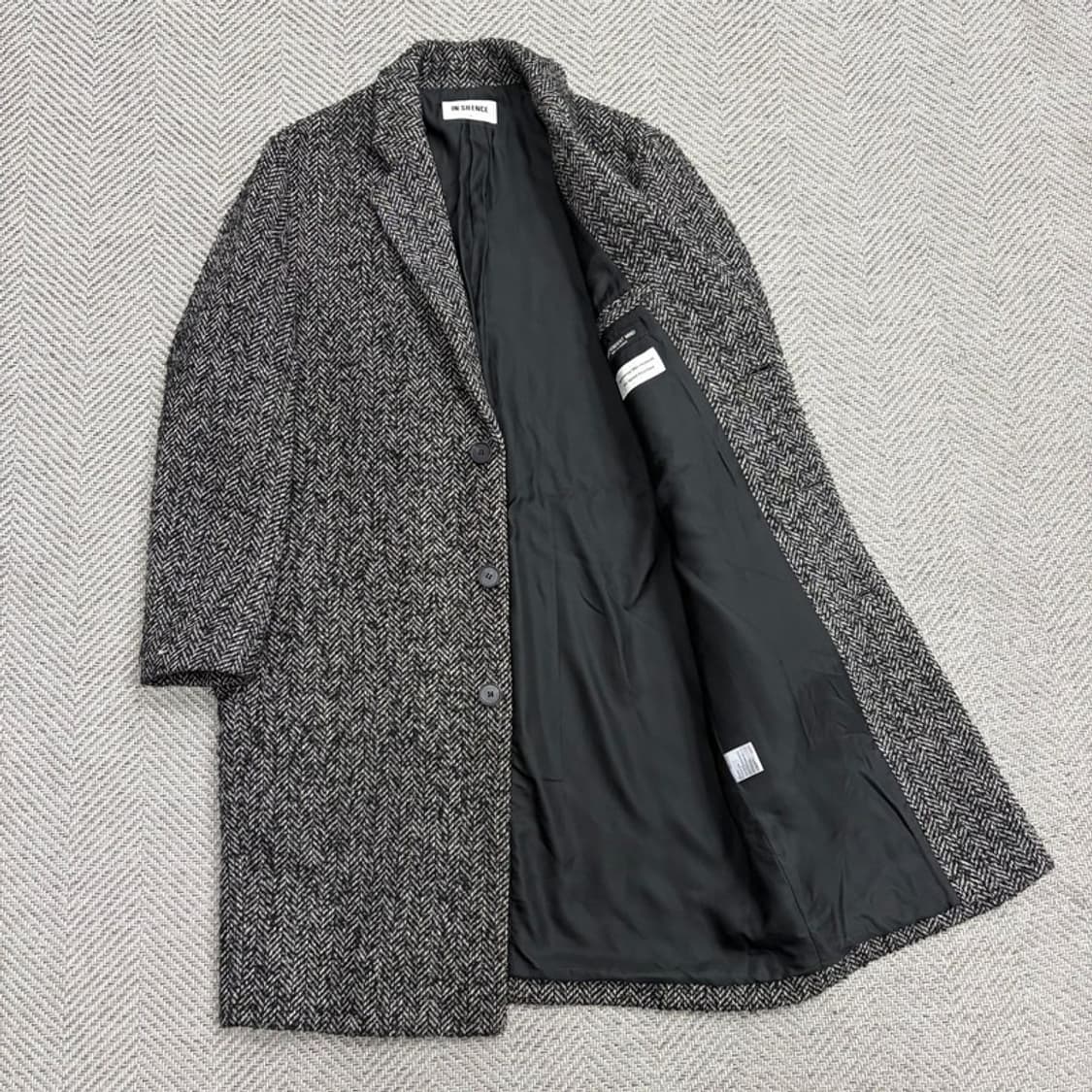 인사일런스 헤링본 울 모헤어 코트 v1875 상품이미지5