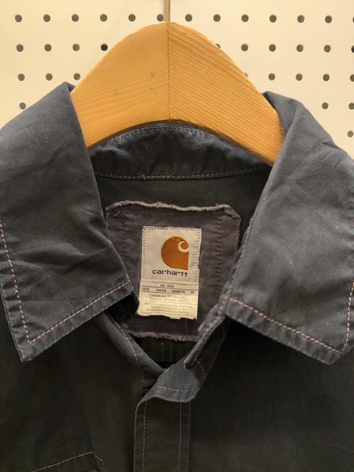 칼하트 아웃스티치 박시핏 워크 셔츠 U31 상품이미지5