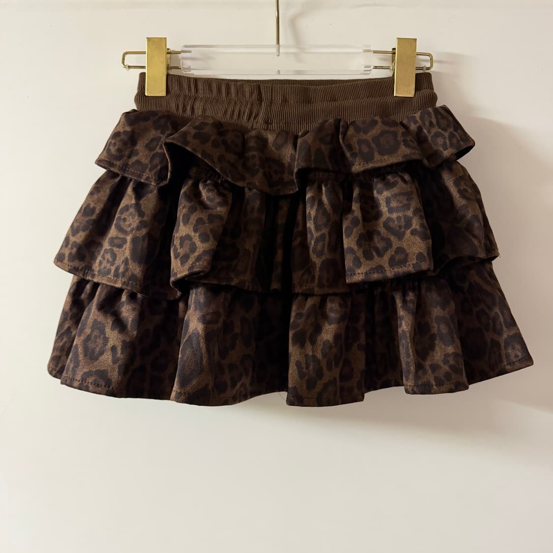 새상품 여자 호피 스웨이드 캉캉 스커트 상품이미지5