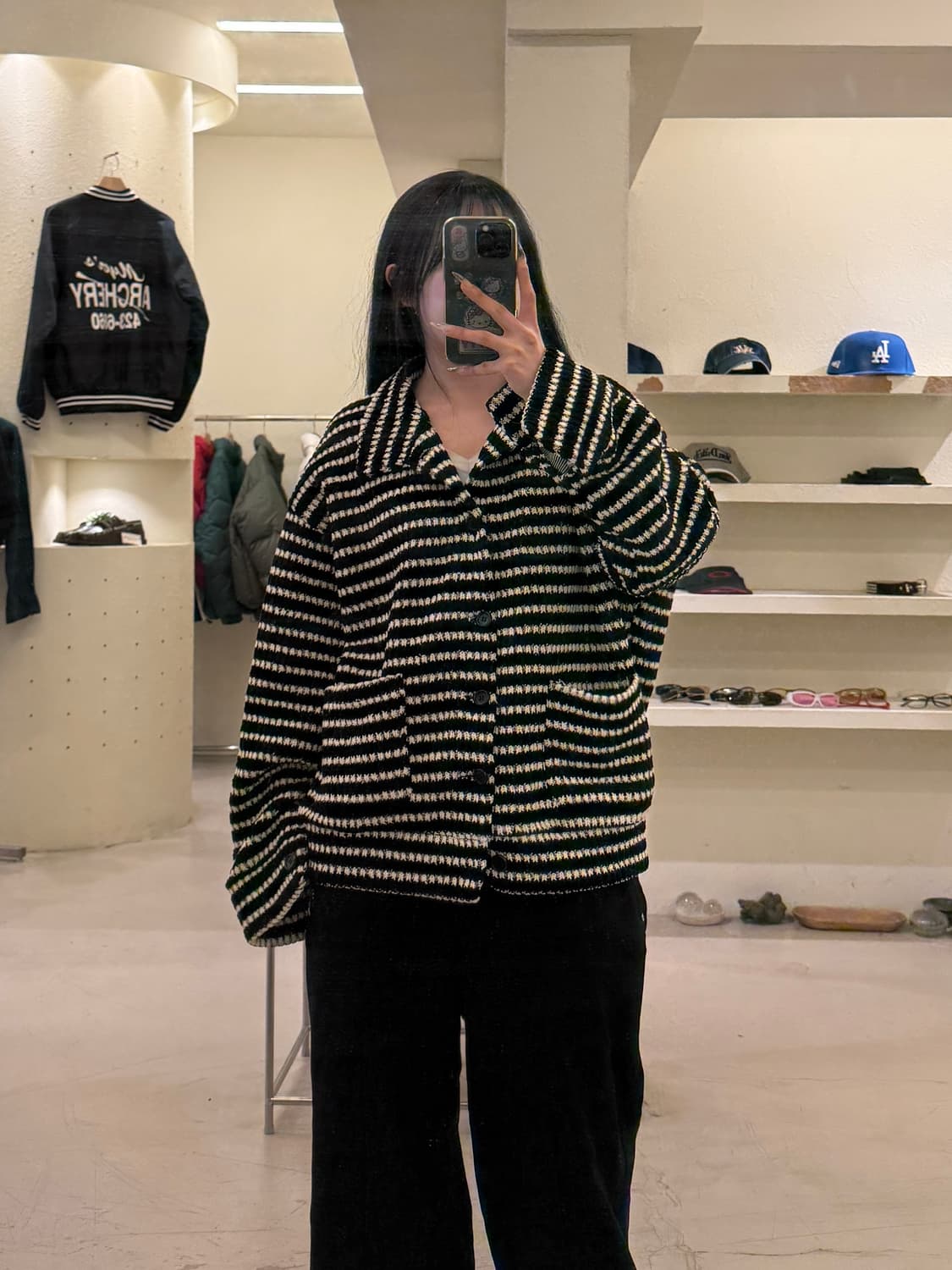 노이즈 스트라이프 니트 가디건 U949 상품이미지1