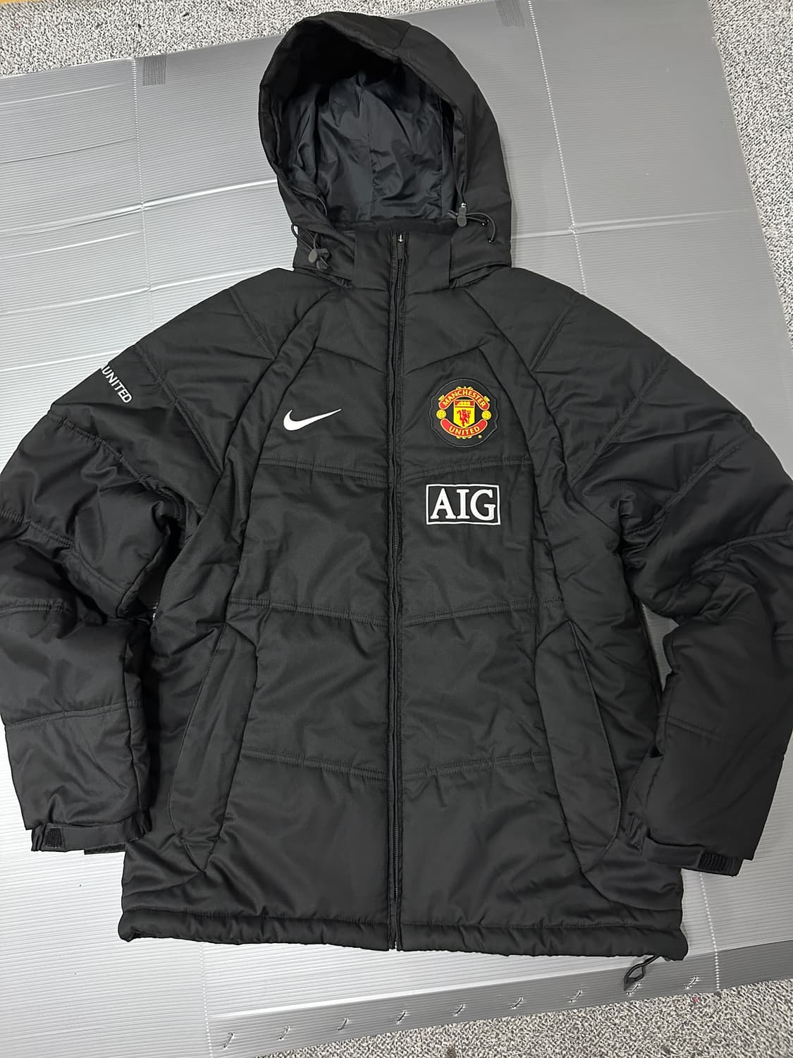 나이키 맨유 AIG 후드 점퍼 자켓 블랙 M 상품이미지1