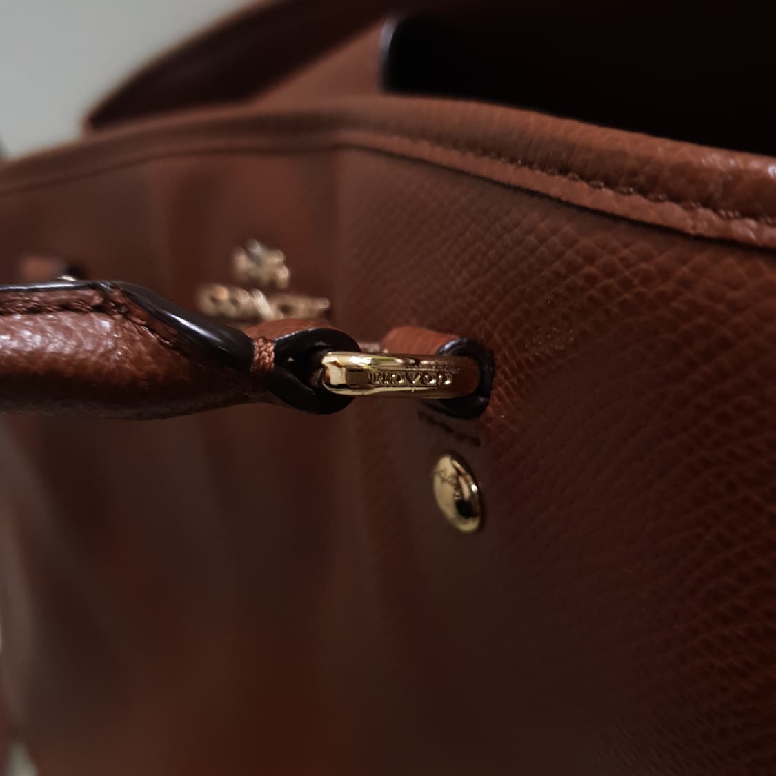 COACH 코치 뉴욕 사피아노 레더 가죽 토트백 숄더백 브라운 상품이미지2