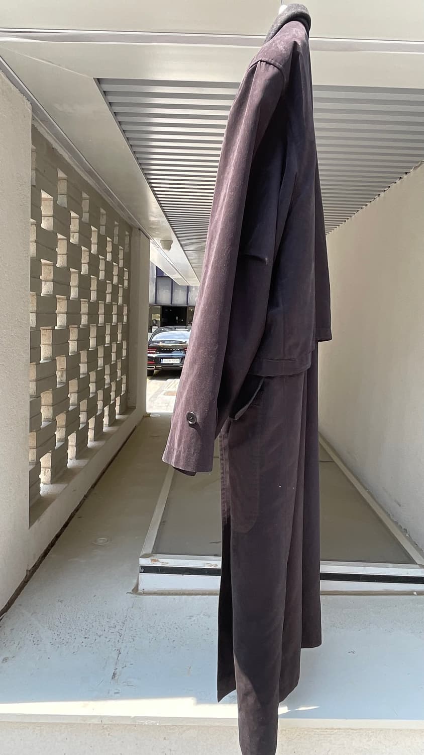 Italian Tailored Layered Collar Long Tre 상품이미지8