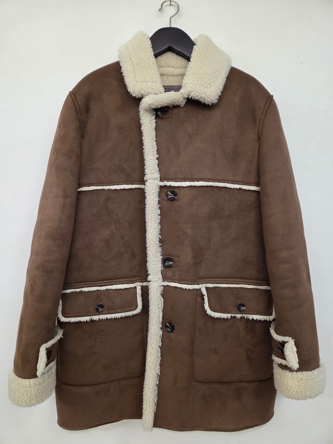 자라 맨 에코무스탕 자켓 XL  상품이미지1